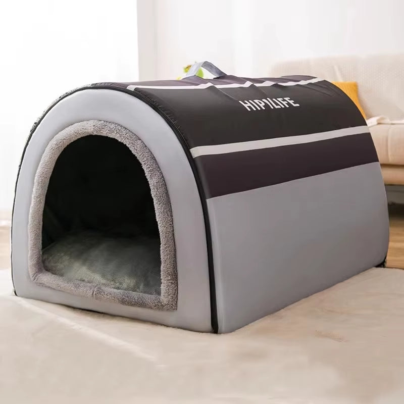 2024 New Dog Kennel Winter Warm Large Dog Oversized Dog House House Closed Winter Removable Golden Pet Four Seasons Use