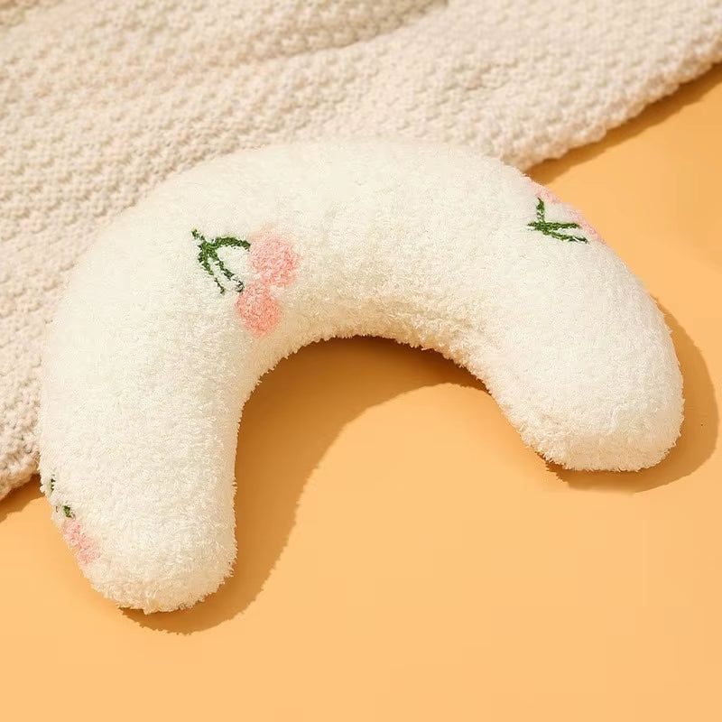 Pet Pillow for Cats and Dogs Soft Plush Thick Filling Cervical Support Hypoallergenic Washable Cover Deep Sleep U-Shaped Cat And