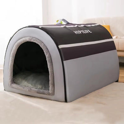 2024 New Dog Kennel Winter Warm Large Dog Oversized Dog House House Closed Winter Removable Golden Pet Four Seasons Use
