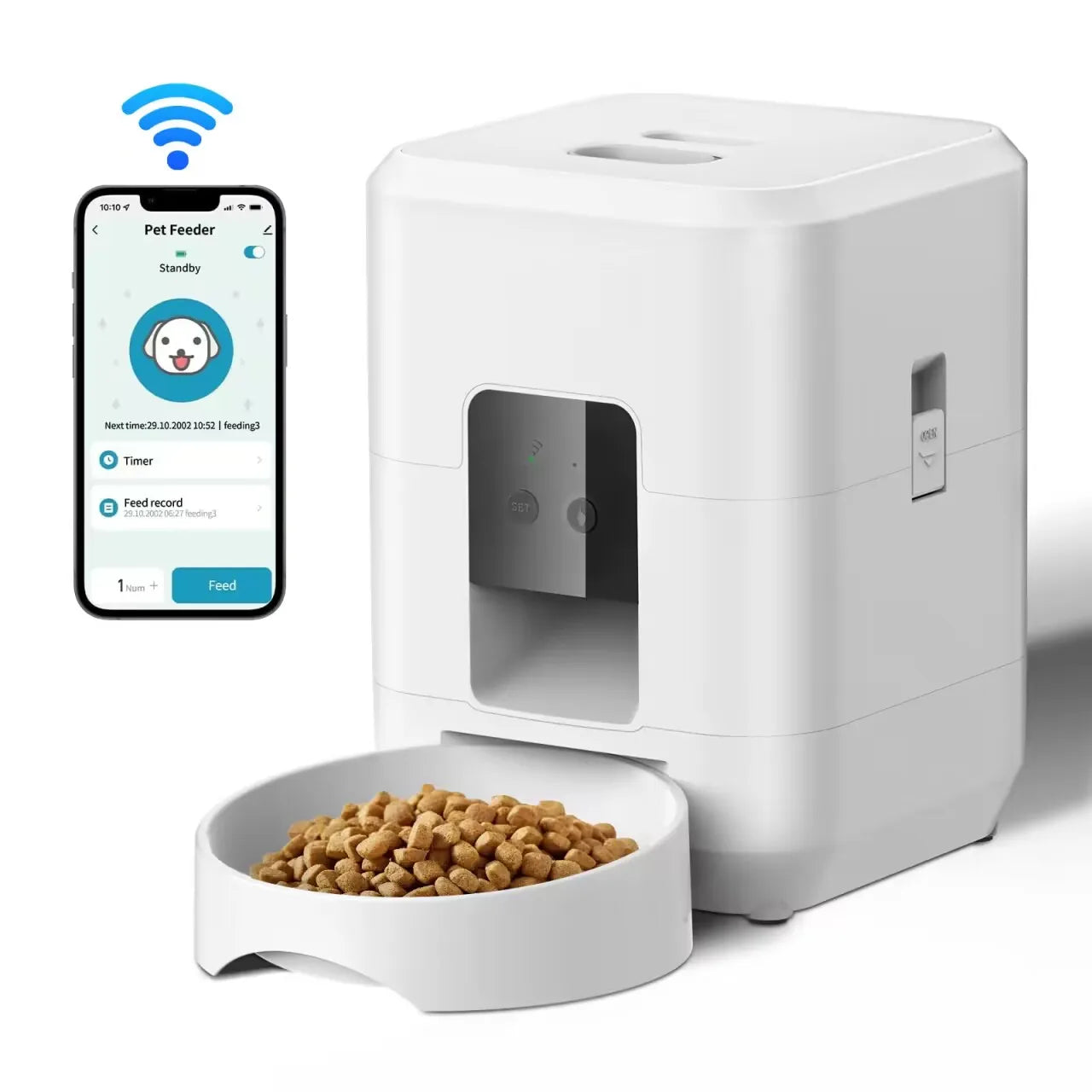 Smart WiFi Automatic Cat Feeder – Timed Food Dispenser for Healthy, Stress-Free Feeding