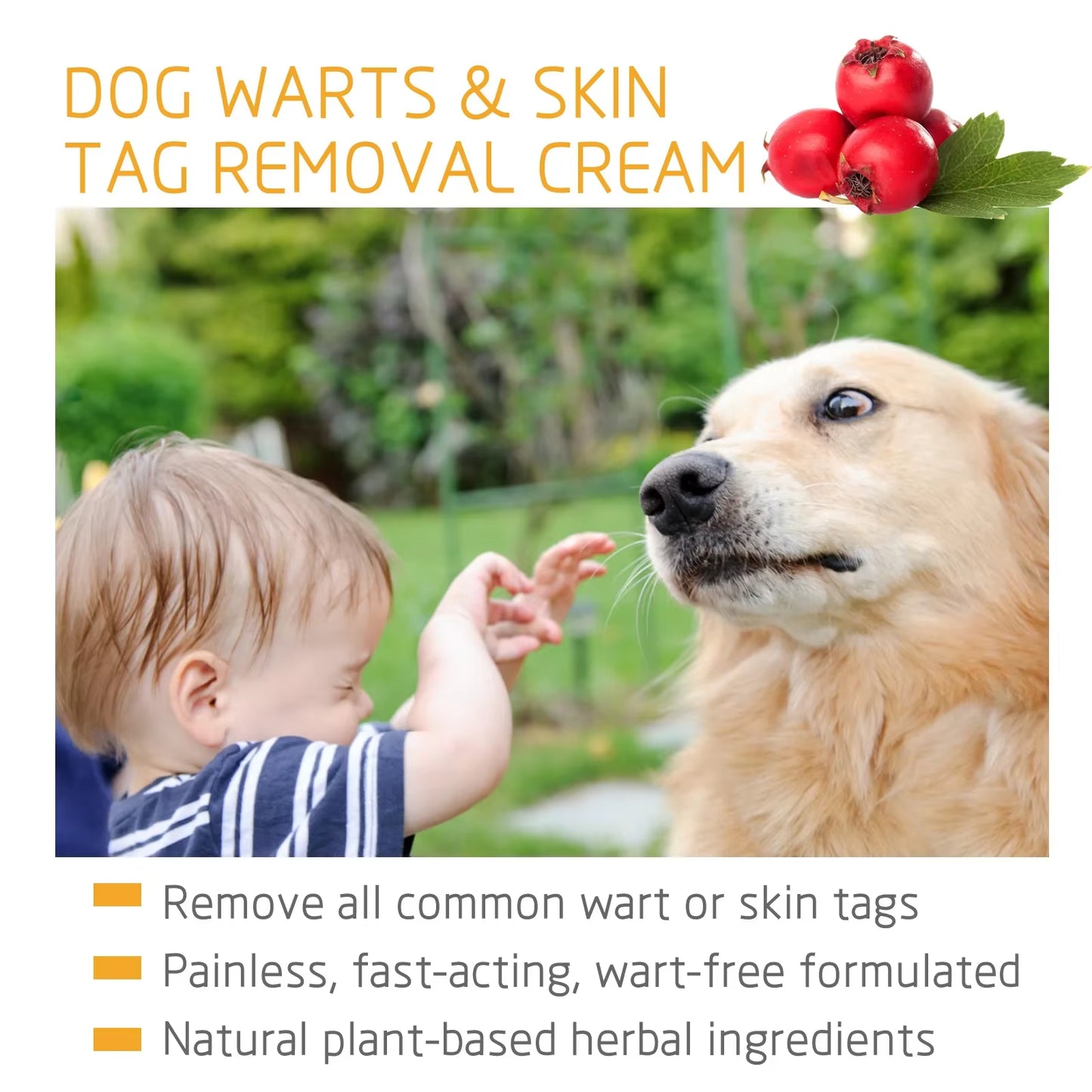 Dog Wart Remover Cream anti Moles Painless Stain Spot Papillomas Removal Wipe off Tags Non-Irritating Cat Pet Skin Tag Treatment