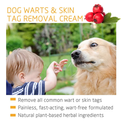 Dog Wart Remover Cream anti Moles Painless Stain Spot Papillomas Removal Wipe off Tags Non-Irritating Cat Pet Skin Tag Treatment