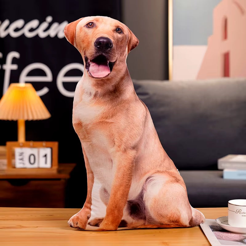 3D Simulation Dog Plush Toys Stuffed Pillow Lifelike Shiba Inu Corgi Bulldog Sofa Bedroom Cushion Home Decor Boys Birthday Gifts