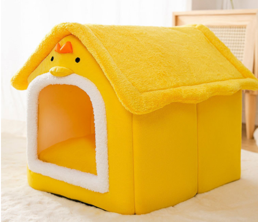 Foldable Pet House & Bed – Warm Winter Cave for Dogs and Cats, Soft Removable Nest for Cozy Sleep
