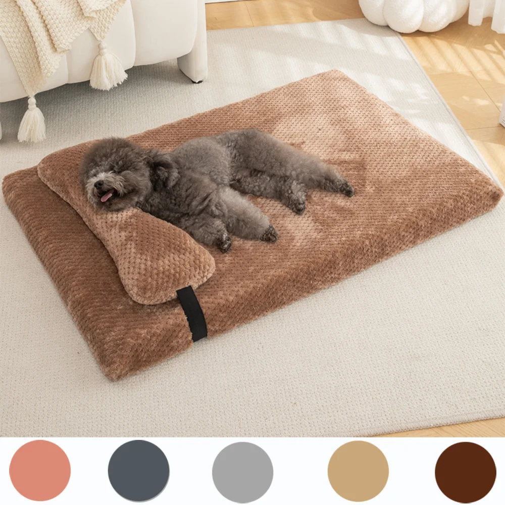 Winter Warm Calming Dog Bed – Ultra Soft Plush Haven for Deep, Cozy Sleep