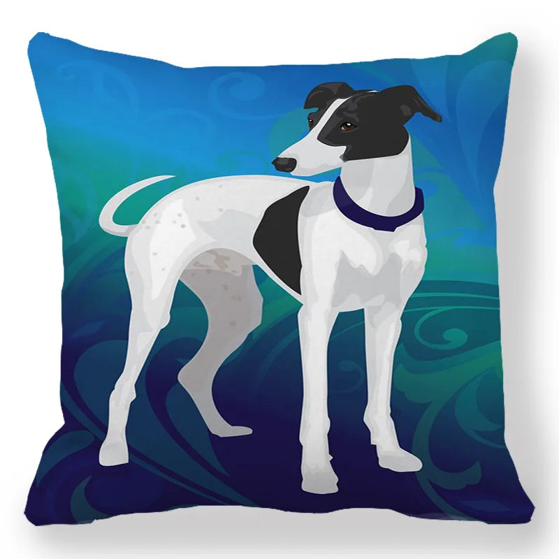 Creative Pet Dog Design Digital Printing Short Plush Pillow Covers Decorative for Car Sofa Office Cushion Cover Home Goods