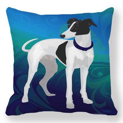 Creative Pet Dog Design Digital Printing Short Plush Pillow Covers Decorative for Car Sofa Office Cushion Cover Home Goods