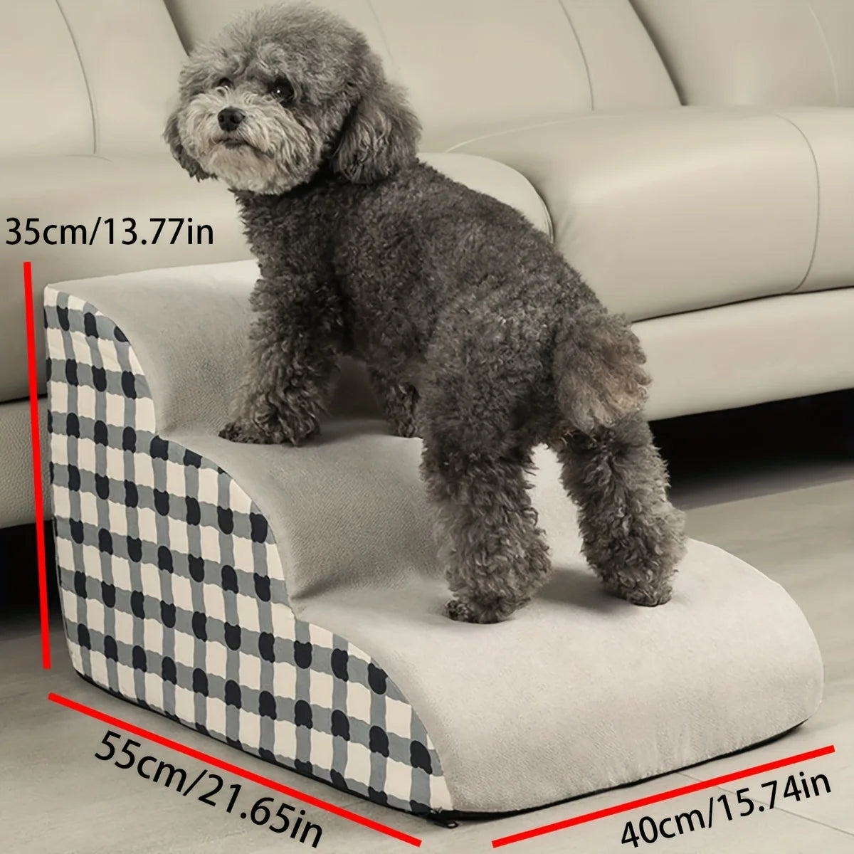 Pet 2/3 Steps High Density Foam Dog Secure Stairs Ramps Non-Slip Pet Steps for Older Dogs Pet with Joint Pain Sofa Bed Ladder