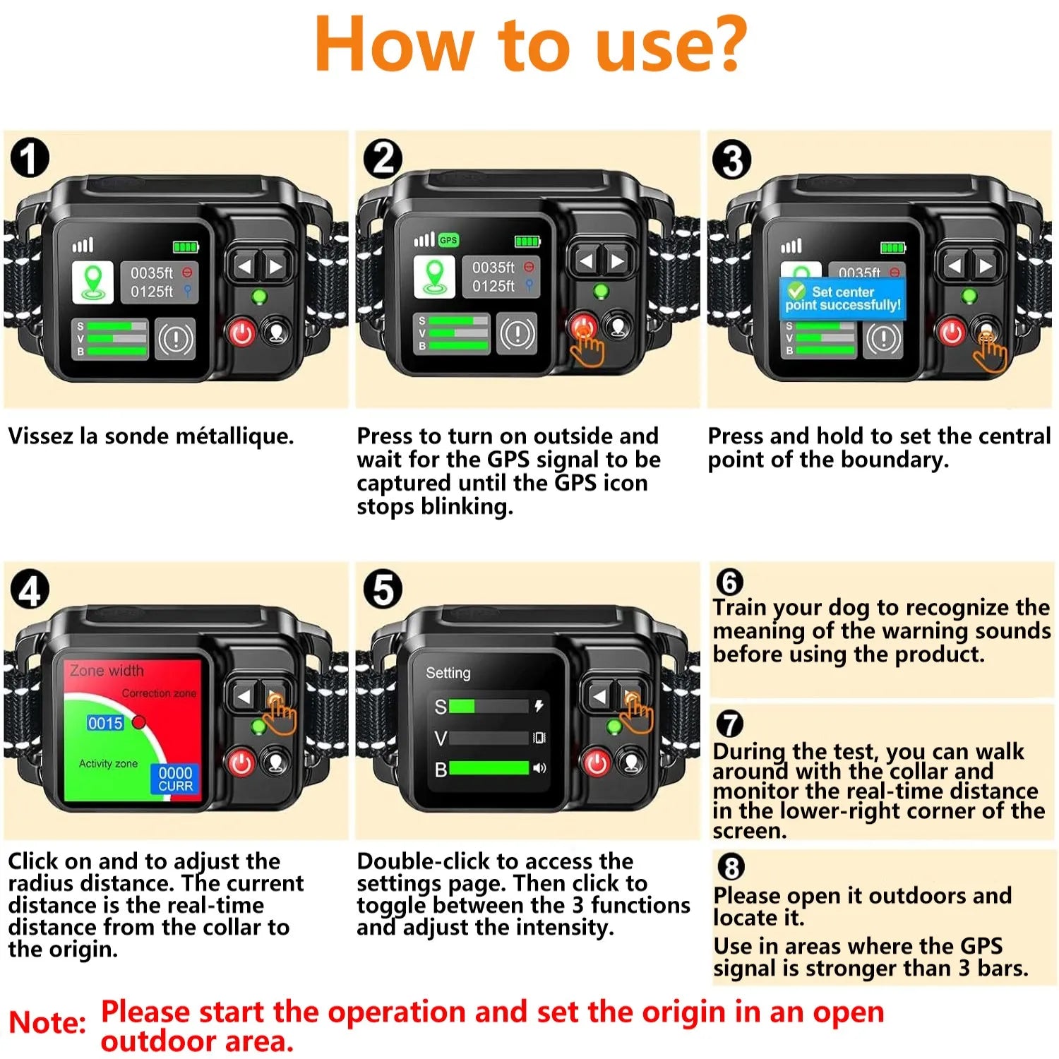 Smart GPS Wireless Dog Fence System – Safe & Portable Electric Pet Containment Collar 15 ~ 200