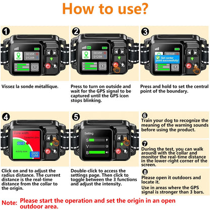 Smart GPS Wireless Dog Fence System – Safe & Portable Electric Pet Containment Collar 15 ~ 200