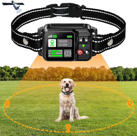 Smart GPS Wireless Dog Fence System – Safe & Portable Electric Pet Containment Collar 15 ~ 200