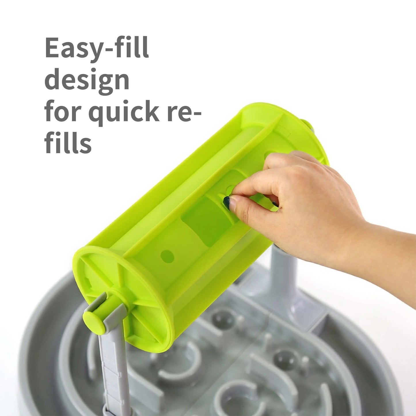 Adjustable Height Pet Feeder Rolling Slow Feeder Anti-Choking Interactive Intelligence Enhancer for Cats and Dogs Food Dispenser