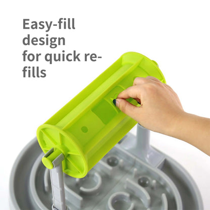 Adjustable Height Pet Feeder Rolling Slow Feeder Anti-Choking Interactive Intelligence Enhancer for Cats and Dogs Food Dispenser