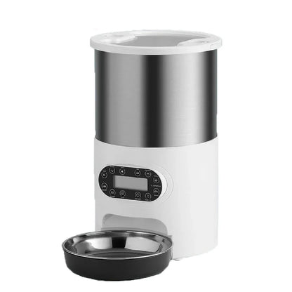 3L/4.5L Smart GPS Automatic Pet Feeder – Timed Cat & Dog Food Dispenser with Dual Stainless Steel Bowls