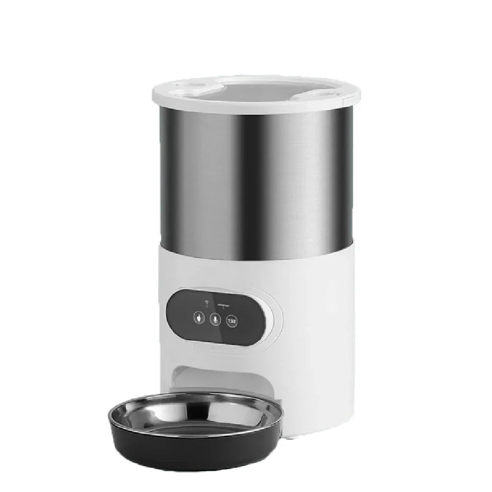 3L/4.5L Smart GPS Automatic Pet Feeder – Timed Cat & Dog Food Dispenser with Dual Stainless Steel Bowls