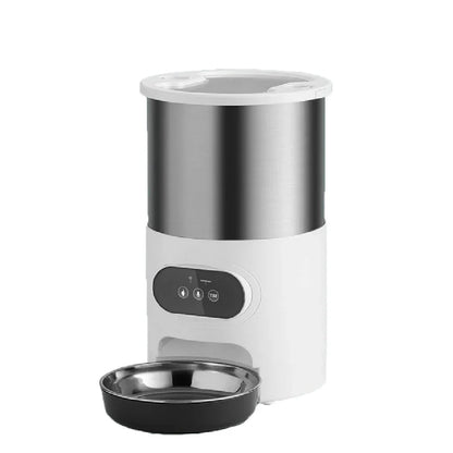 3L/4.5L Smart GPS Automatic Pet Feeder – Timed Cat & Dog Food Dispenser with Dual Stainless Steel Bowls