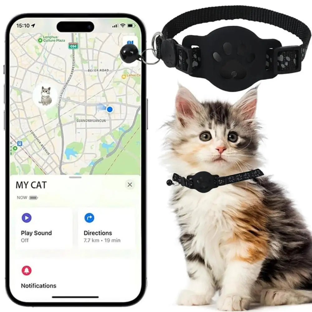 Smart GPS Pet Tracker Collar – Real-Time Location & Safety Monitor for Cats and Small Pets