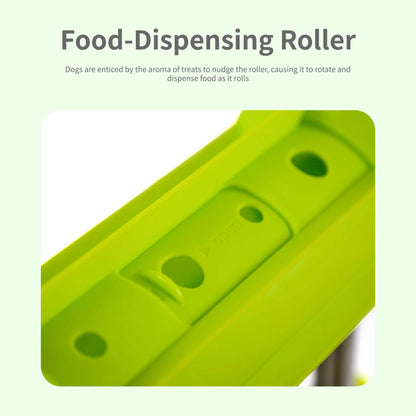 Adjustable Height Pet Feeder Rolling Slow Feeder Anti-Choking Interactive Intelligence Enhancer for Cats and Dogs Food Dispenser