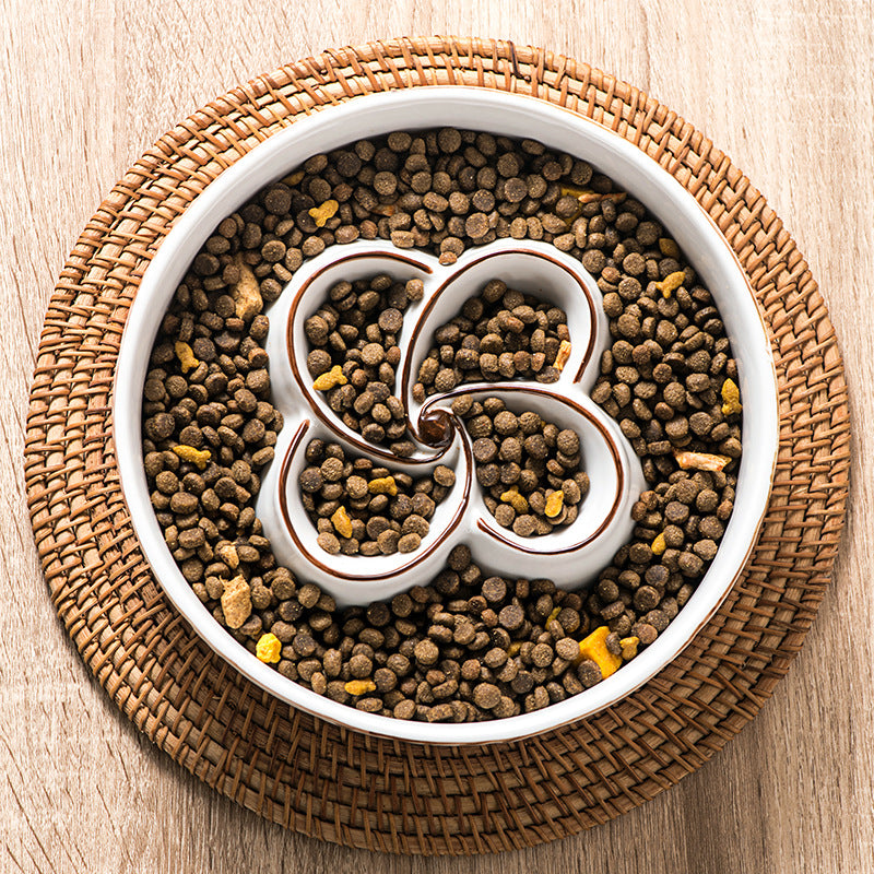 Ceramic Slow Feeder Dog Bowl Slow Feeder Dog Bowl for Medium Large Anti-Choking Slow Eating Dog Bowl Non Slip Dog Bowl Slow Feeder