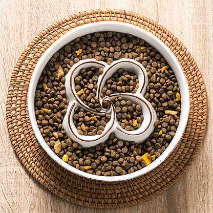 Ceramic Slow Feeder Dog Bowl Slow Feeder Dog Bowl for Medium Large Anti-Choking Slow Eating Dog Bowl Non Slip Dog Bowl Slow Feeder