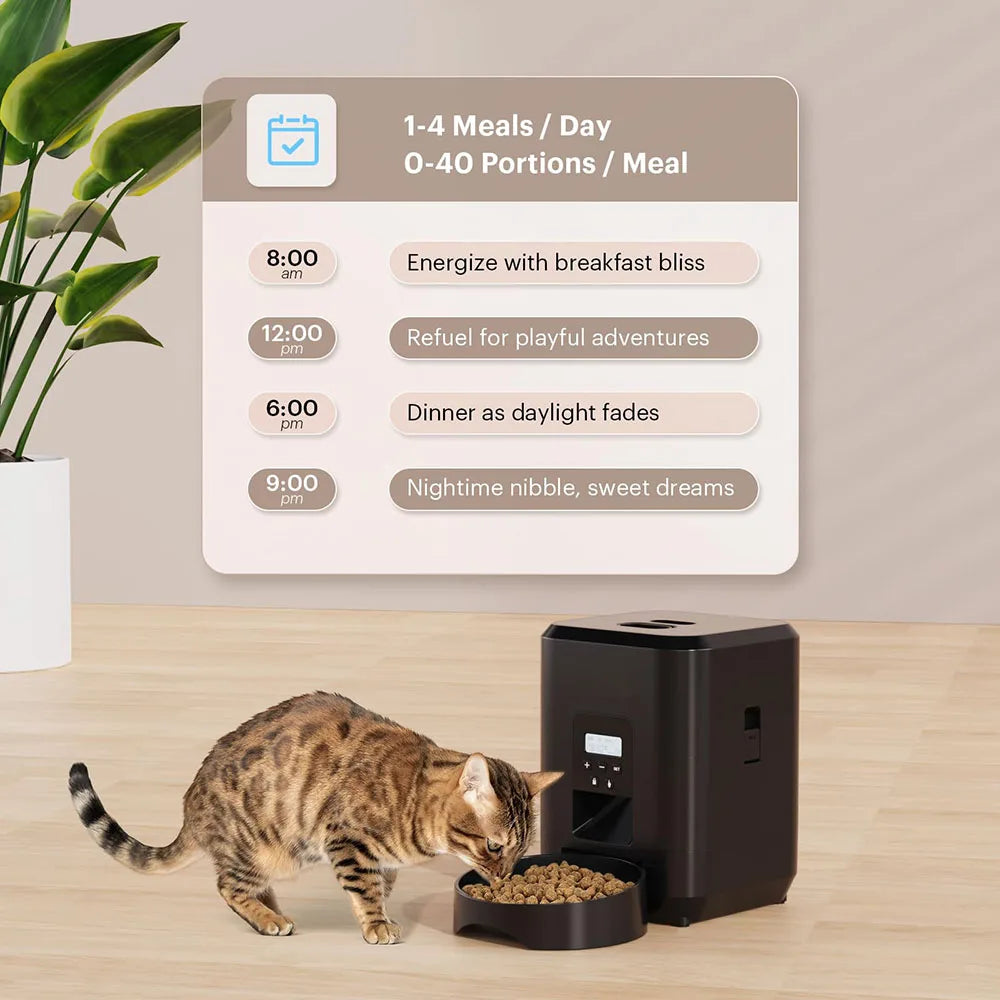 Smart WiFi Automatic Cat Feeder – Timed Food Dispenser for Healthy, Stress-Free Feeding